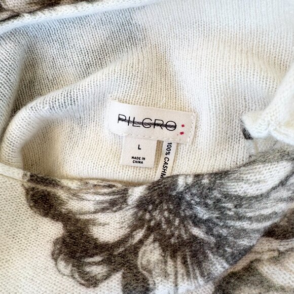 New Pilcro Alani Cashmere Rollneck Sweater Angel Print Cream Large - Picture 6 of 12